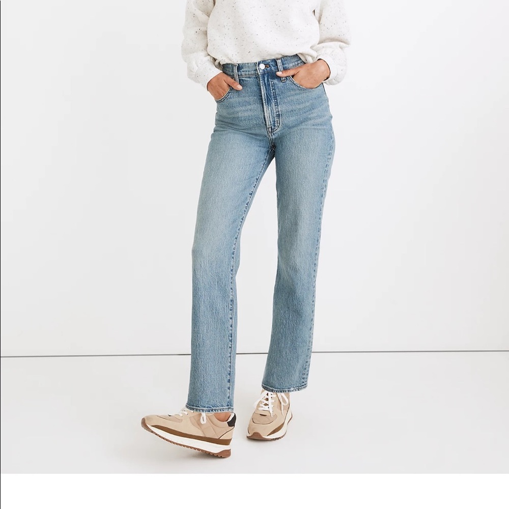 Madewell Perfect Vintage Straight Jean in Hoye Wash
